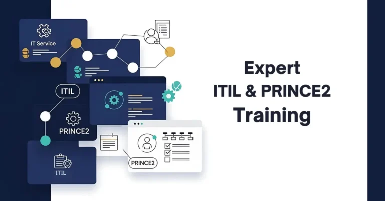 Experienced trainer leading ITIL and PRINCE2 training session at PDCA Consulting