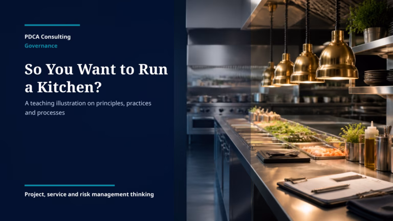 So You Want to Run a Kitchen? PDCA Governance article