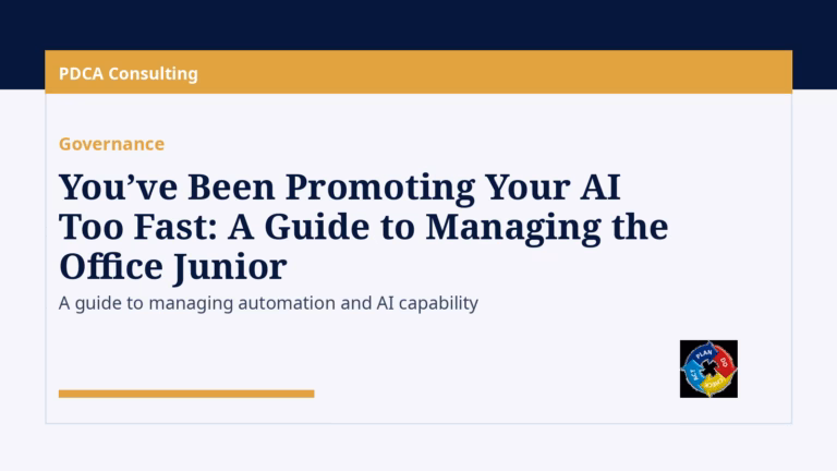 You’ve Been Promoting Your AI Too Fast: A Guide to Managing the Office Junior PDCA Governance article