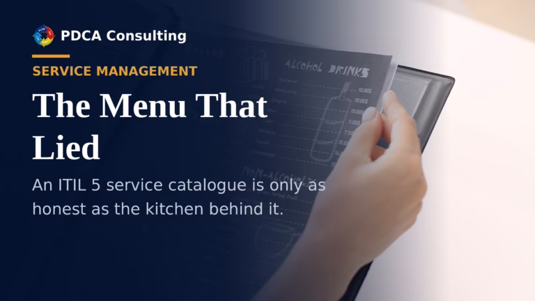 ITIL 5 service catalogue checklist illustration